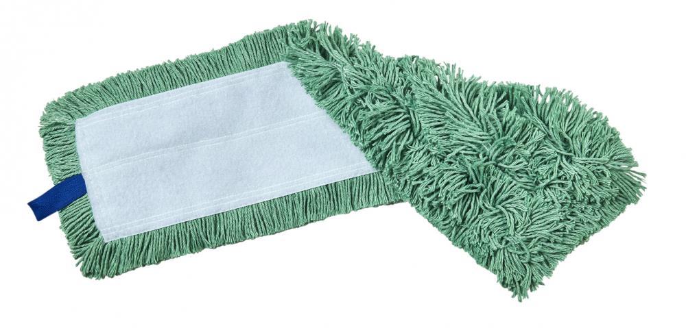 M-Tech Velcro Flat Microfiber Mop Pad 30cm/12&#34; Green-Wet