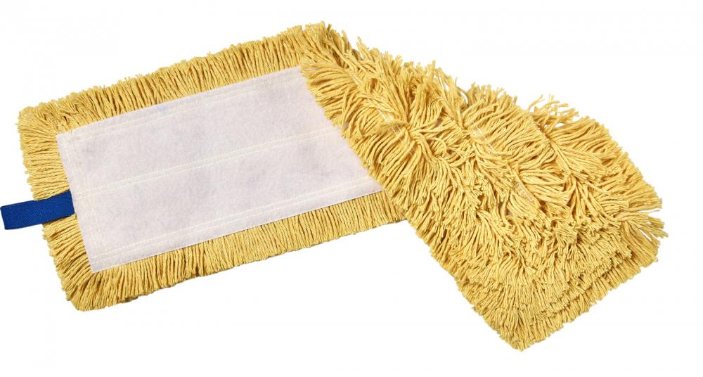 M-Tech Velcro Flat Microfiber Mop Pad 30cm/12&#34; Yellow-Wet
