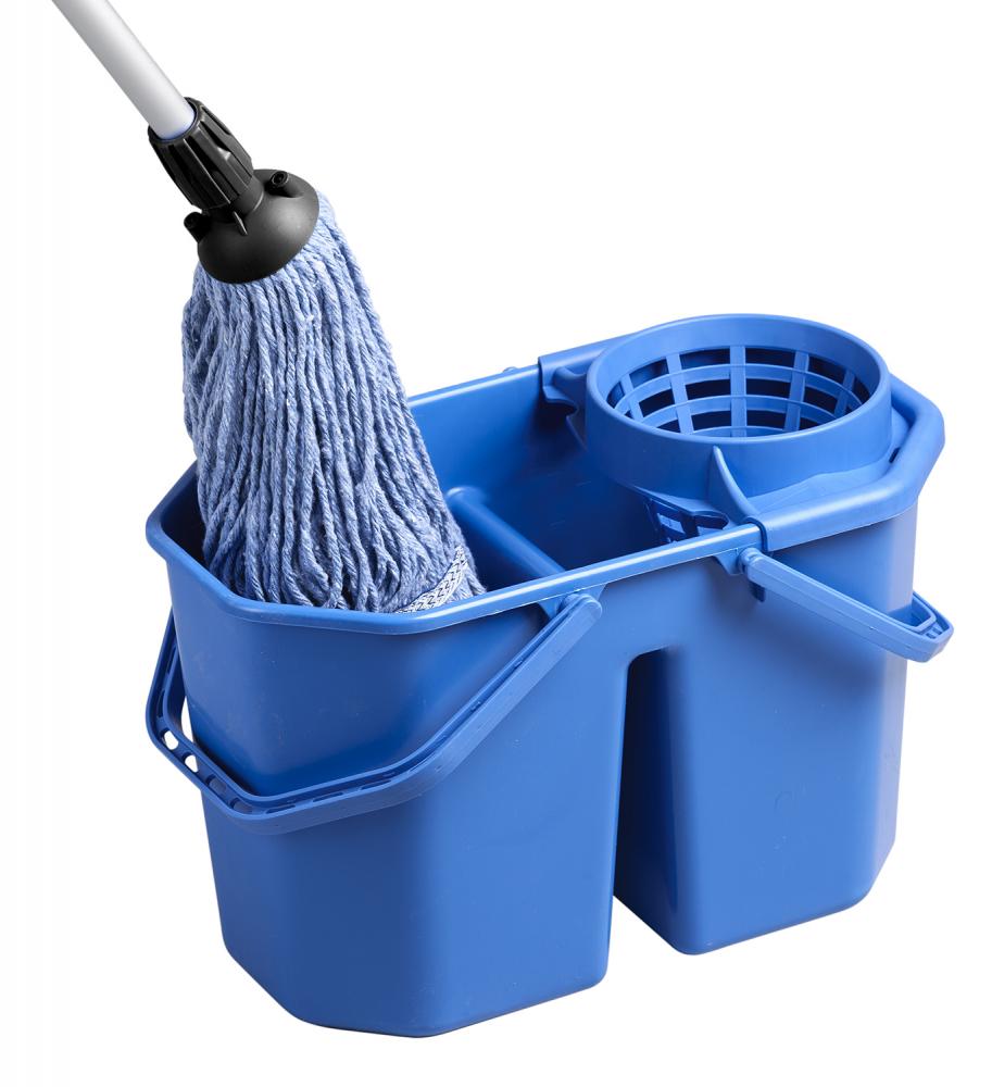 Heavy Duty Double  Bucket with Cone, Blue 15Lt Blue