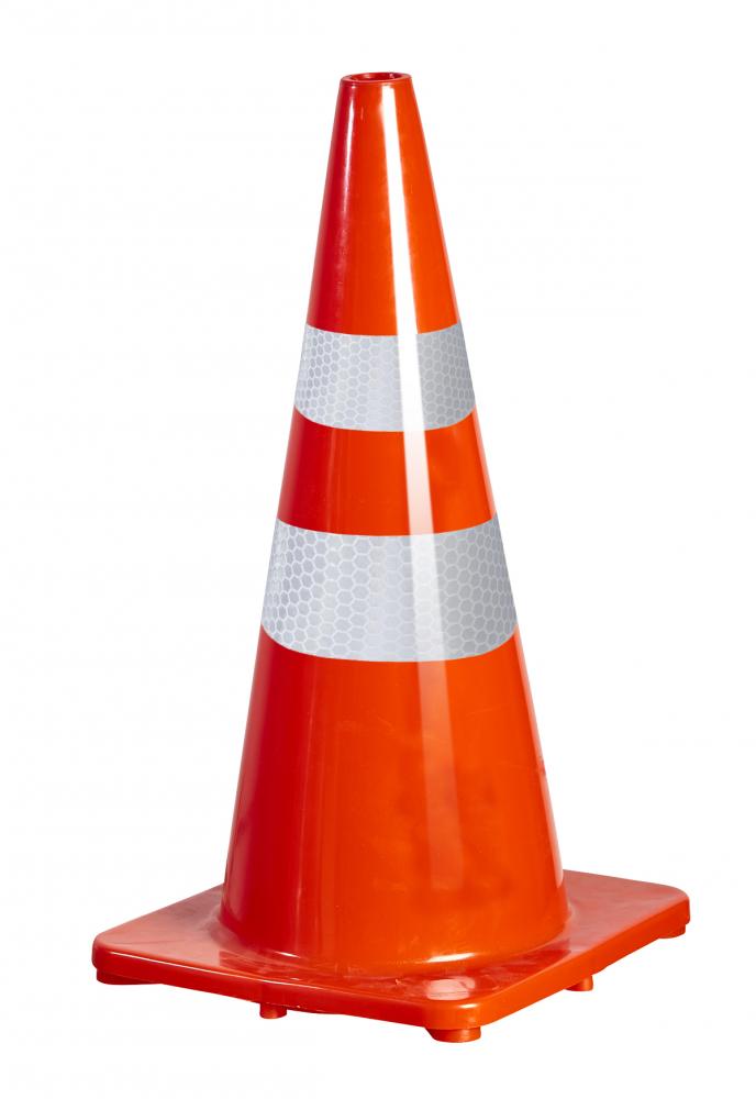 Safety Pylon Sign 28&#34;(70cm)W/Reflector