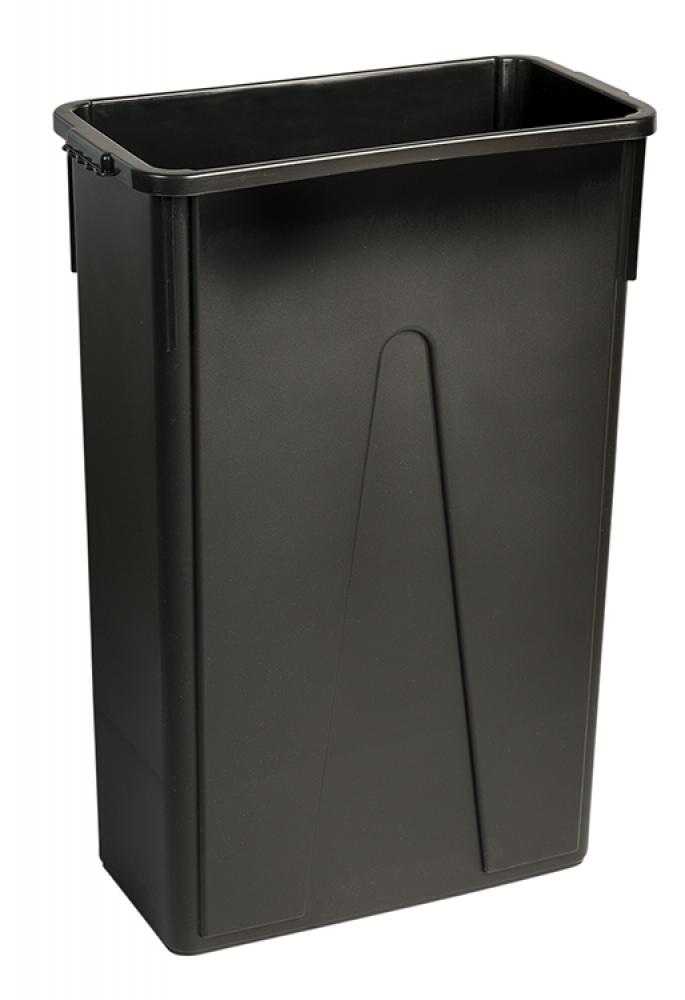 Rectangular Slim Garbage Container 23 Gal Black