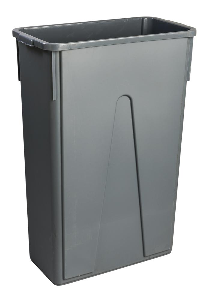 Rectangular Slim Garbage Container 23 Gal Grey