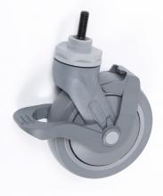M2 BX-AC02008 - 125Mm Rubber Wheel With Brake -(These Wheels Allow You To Use The Foot Pedal For
