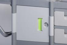 M2 BX-AC50901-GN - Door with grey lock and Green handle