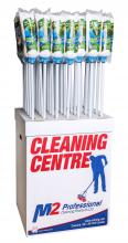 M2 CC-900-YM-YEC-11140-M48 - 35ea Detachable Eco Strip Mop w/48" metal Handle Lint Free 140g in Cleaning Cent