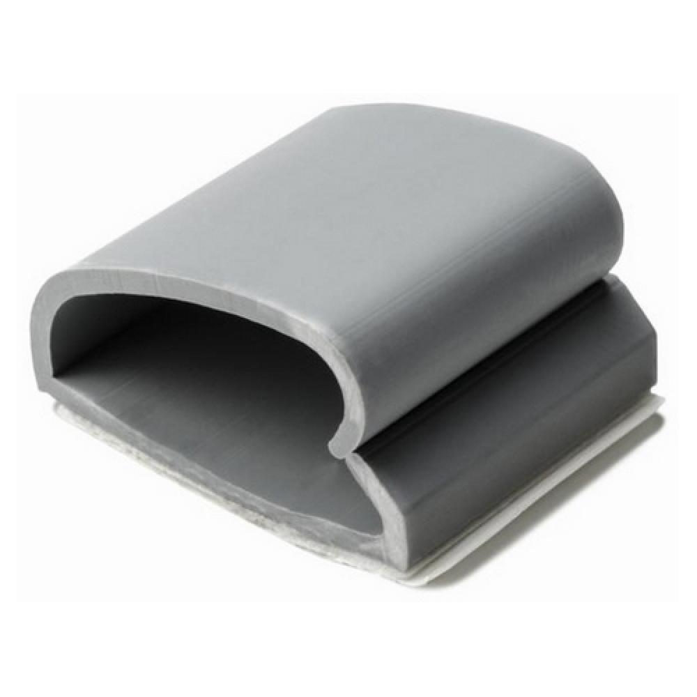 WAC Adhesive Cable Clamp, 0.75&#34; Max. Bundle Dia, PVC, Gray,