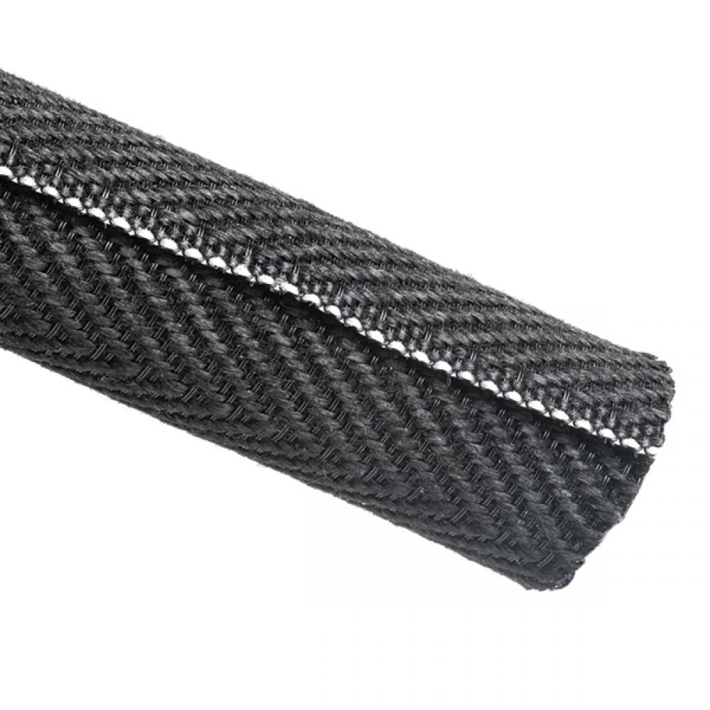 Braided Sleeving, Split Wrap Woven, Flame Retardant, 3/16&#34; D
