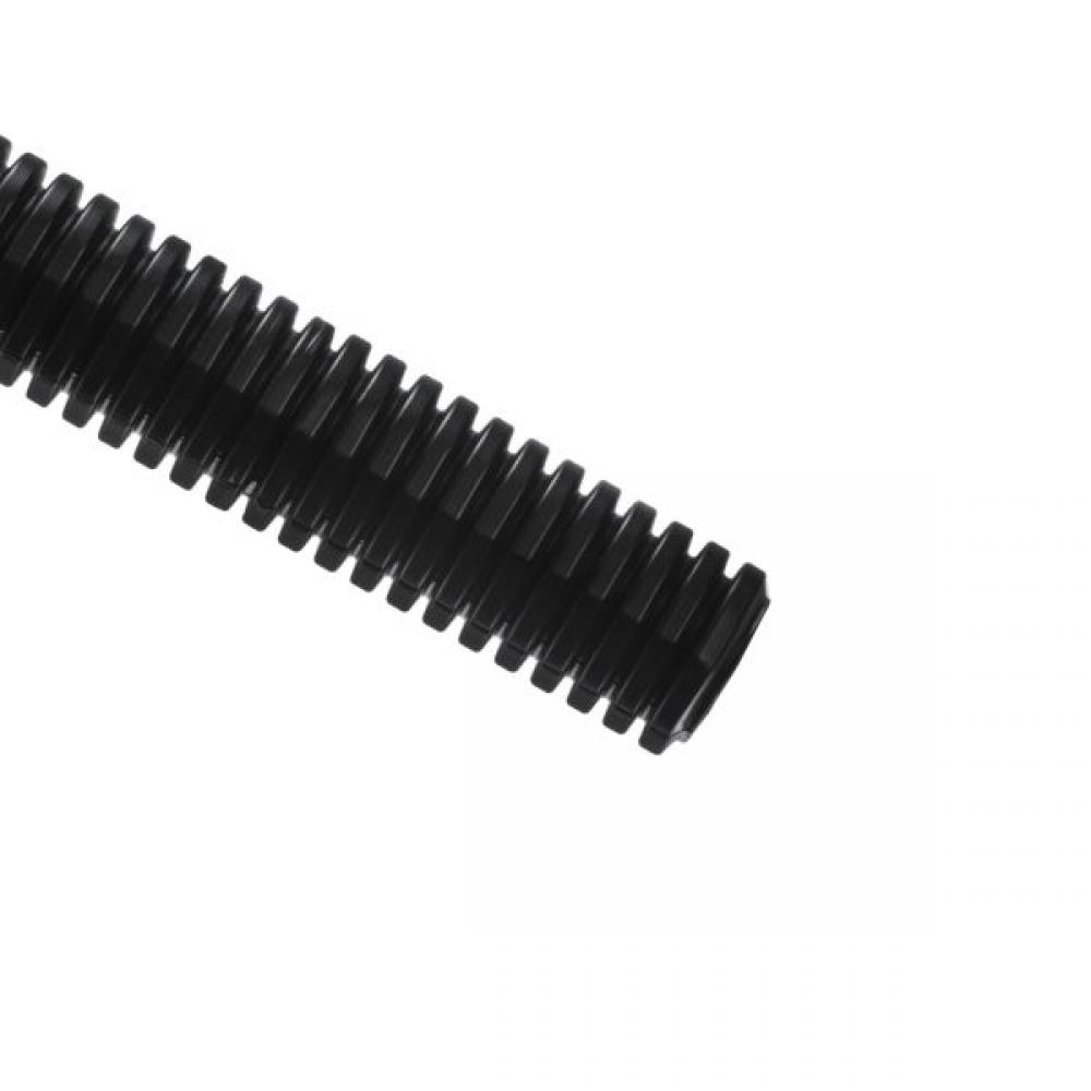 Convoluted Tubing, Slit, 1.25&#34; Dia, PE, Black, 1800 ft/carto