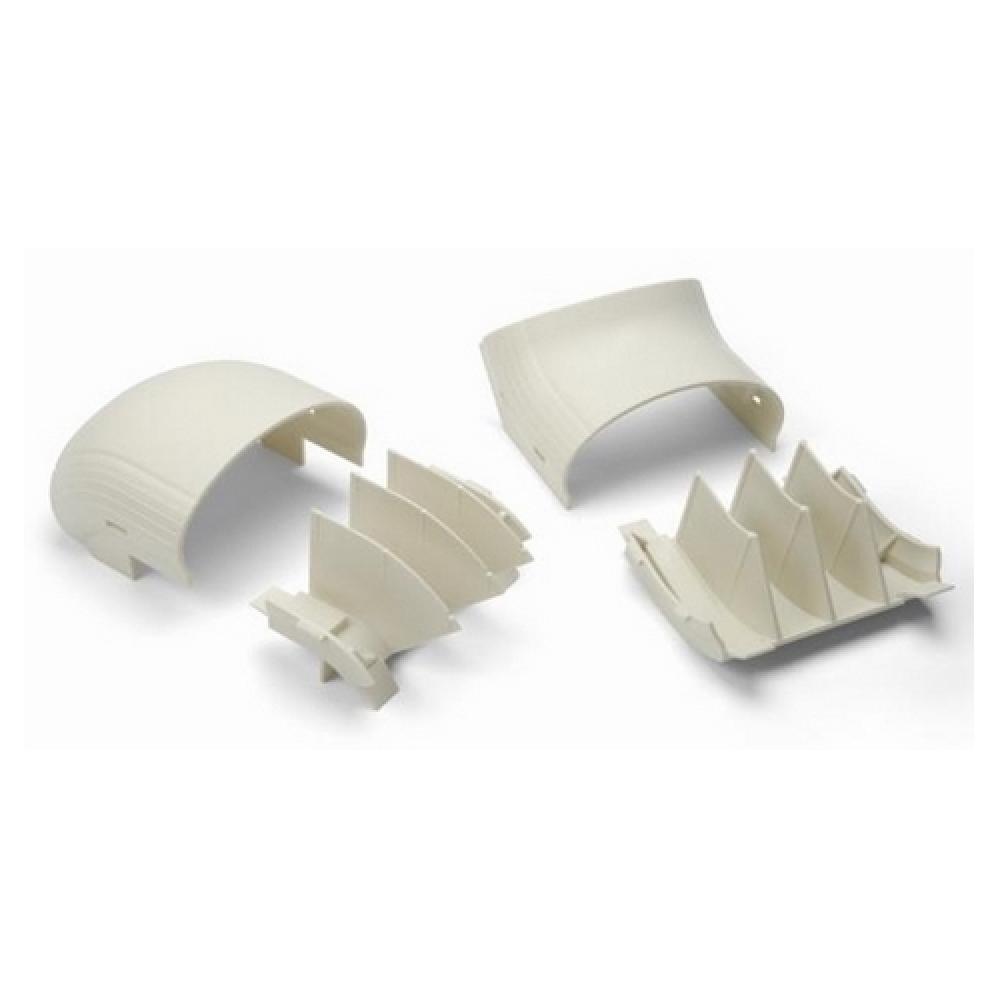 InfoStream Multi-Channel Raceway Offset Elbow, PVC, Ivory, 1
