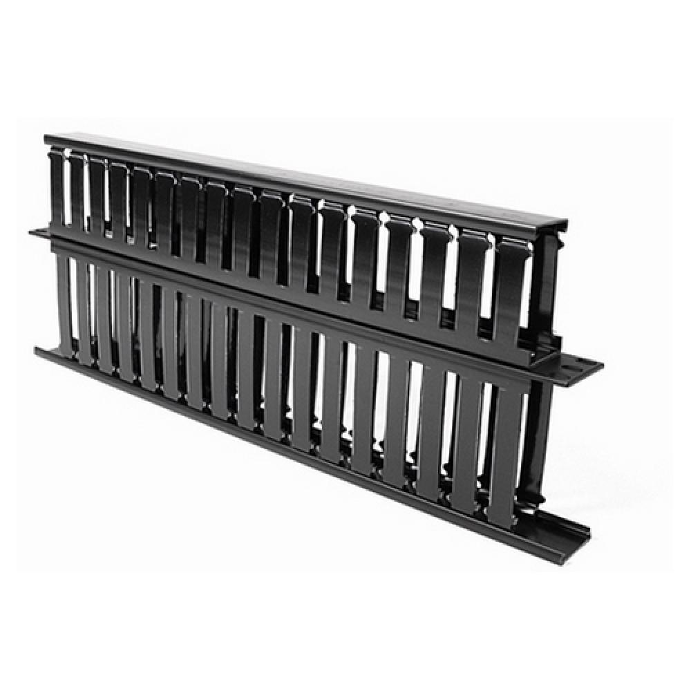 Horizontal Wire Manager, Dual-Sided 1U, 1.5&#34; x 3.0&#34; Front, 1
