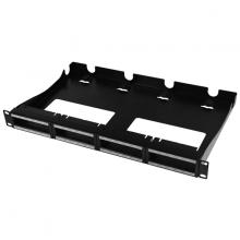 HellermannTyton RNGPP1URCM - RapidNet Panel with Rear Cable Management, Black, 1/pkg