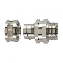 HellermannTyton SSU20-M20-S - Metallic Compression Fitting, Straight Swivel, M20 Metric Th