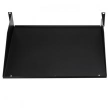 HellermannTyton T19X145 - Solid Cantilevered Equipment Shelf, 2U, Steel, Black, 1/box